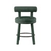 Meridian Furniture,Parlor Green Boucle Fabric Stool, Set of 2 - 2 of 4