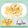 Unique Bargains Alloy Satin Fabric Big Rose Flower Dainty Brooches & Pins 1 Pc - 2 of 4