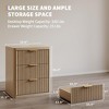 Bedside Table Nightstand with Bedside Storage, Bedroom Side Table and Organizer, Functional and Fluted Nightstand - 3 of 4