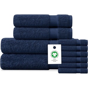 Delara Organic Cotton Luxuriously Plush Bath Towel Set, GOTS & Oeko-TEX Certified, Soft, Quick Dry & Ultra-Absorbent - 1 of 4