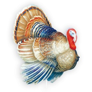 Collections Etc Turkey Metal Garden Stake Thanksgiving Decor Brown - 1 of 3