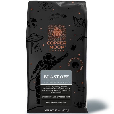 Copper Moon High Caffeine Blend Strong Roast Whole Bean Coffee - 2lb