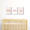 Big Dot of Happiness Hello Little One - Pink and Gold - Baby Girl Nursery Wall Art & Kids Room Decor - Gift Ideas - 7.5 x 10 inches - Set of 3 Prints - 2 of 4