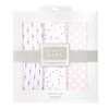 Hudson Baby Infant Girl Cotton Muslin Swaddle Blankets, Pink Constellation, One Size - 2 of 2