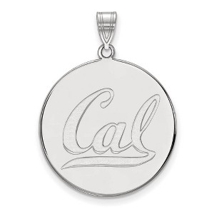 Black Bow Jewelry 14k White Gold California Berkeley Golden Bears NCAA Extra Large Pendant - 1 of 3