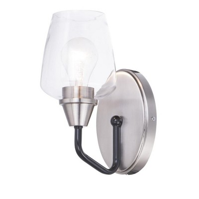 Maxim Lighting Goblet 1 - Light Wall Light in  Black/Satin Nickel