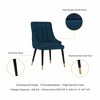 Set of 2 Eda Modern Velvet Upholstered Dining Chairs Midnight Blue - Manhattan Comfort - 3 of 4