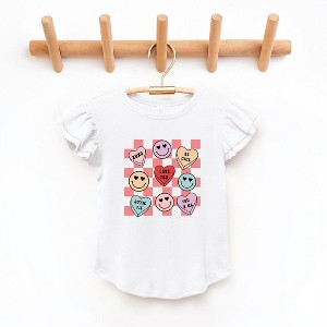 The Juniper Shop Candy Heart Smile Solid Toddler Flutter Sleeve Tee - 1 of 3