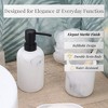 Evideco French Home Goods Marble Resin Soap Dispenser with Black Pump - 3 of 4