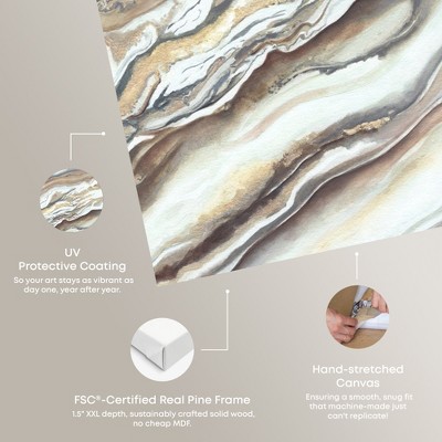 Neutral Beige and Gray Abstract Canvas Wall Art, 30" x 45"