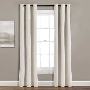 Home Boutique Insulated Grommet Blackout Linen Window Curtain Panel Light Linen Single 38X84 - 1 of 1
