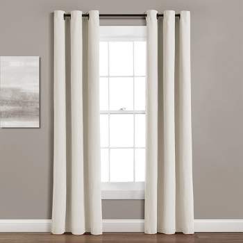 Home Boutique Insulated Grommet Blackout Linen Window Curtain Panel Light Linen Single 38X84