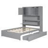 KIGFTSOD Full Size Wooden Platform Bed with USB, Storage Headboard and Drawers - 4 of 4