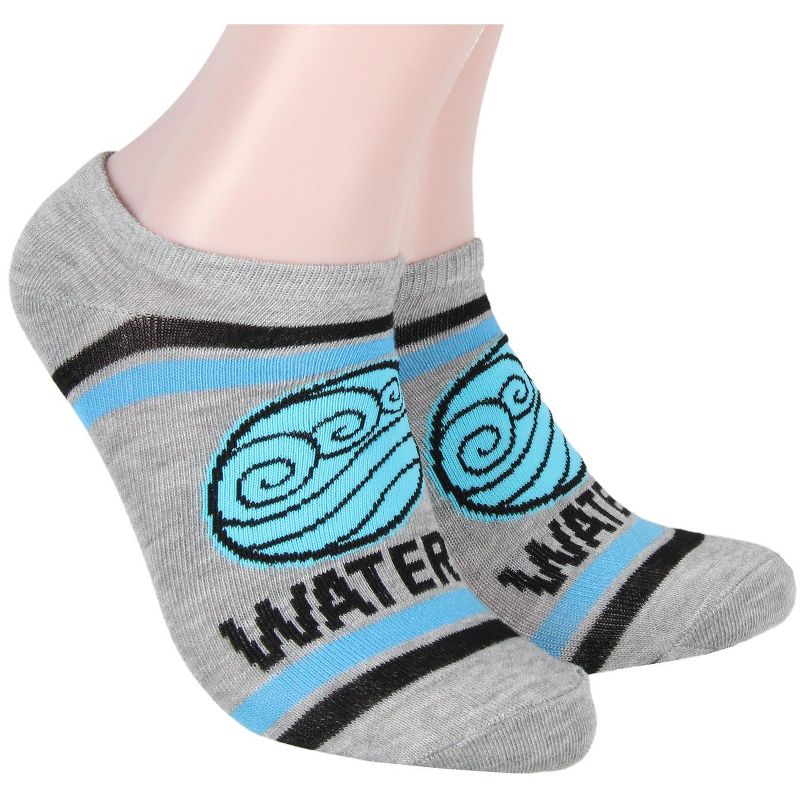 Nickelodeon Avatar The Last Airbender Elements No-Show Ankle Socks 5 Pair Multicoloured, 3 of 7