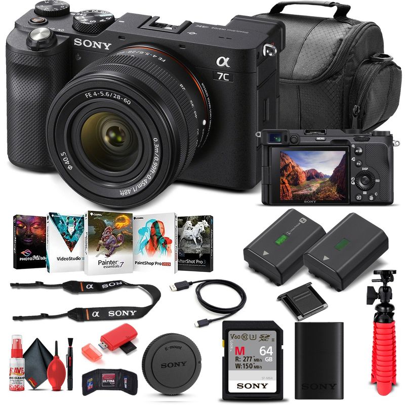 Sony Alpha a7C Mirrorless Camera W/ 28-60mm Lens Black ILCE7CL/B - Basic Bundle, 1 of 5