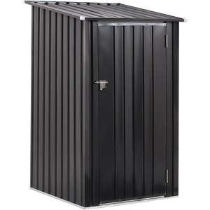 MOEPISY Outdoor Storage Shed, 3 x 3 FT Metal Steel Garden Shed with Single Lockable Door - 1 of 4