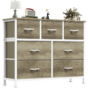 Sweetcrispy 7 Drawer 39.3" Wide Chest of drawer with Wood Top & Fabric Drawer - 1 of 1