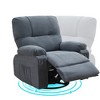GDFStudio Gresham Modern Metal and Linen Tufted Upholstered Rotating Recliner Chair - 2 of 4