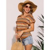 INSPIRE CHIC Women's Summer Casual V Neck T-Shirt Boho Geometric Printed Top - 3 of 4