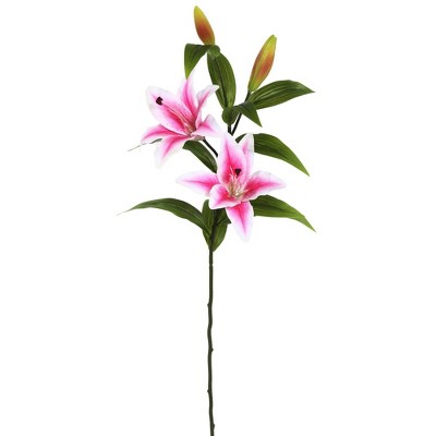 Artificial Lily Plant (33") Pink - Vickerman