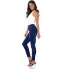Rekucci Women's Secret Figure Pull-On Skinny Jeans – Stretch Denim with Tummy Control & Functional Pockets - Ink Blue Sandblast, 2 - 2 of 4