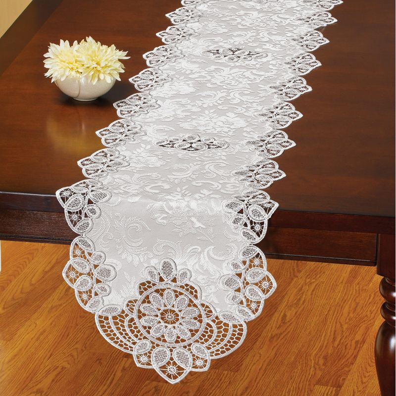 Collections Etc Delicate Lace Table Topper, 2 of 3