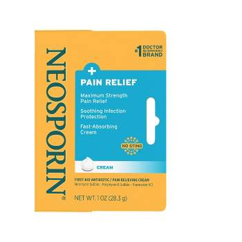 Neosporin Plus Pain Relief Maximum Strength First aid Antibiotic Cream - 1oz