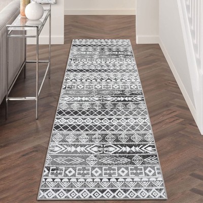 coucheta Boho  Farmhouse Area Rug - Machine Washable, Large Soft Neutral Indoor Rug for Living Room, Bedroom, Dining Table, Home Office