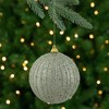 Northlight Holographic Glitter Shatterproof Christmas Ball Ornament - 4" - Tea Green - 2 of 4
