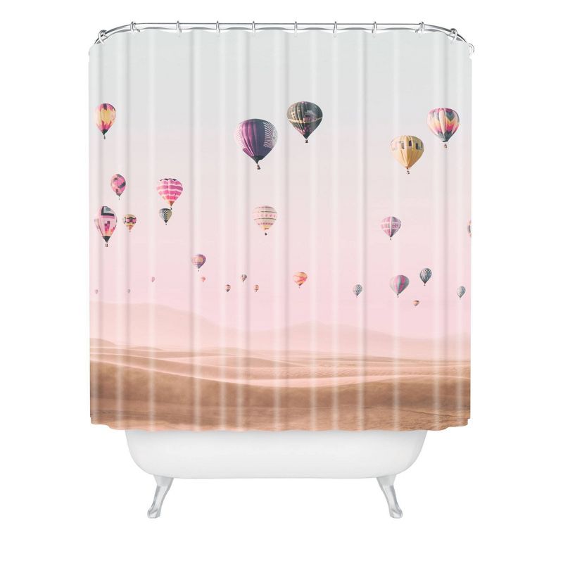 Sisi and Seb Around The World Shower Curtain Pink - Deny Designs, 1 of 6