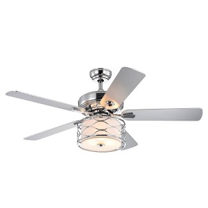 52" x 52" x 21" Vungtau Lighted Ceiling Fan Gray - Warehouse Of Tiffany - 1 of 4