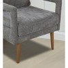 Mid-Century Armchair , Accent Chair with Chenille Armrest - 4 of 4