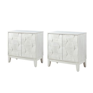 Set of 2 Lucinda 30'' Tall 2 - Door Accent Cabinet with Adjustable Shelves | HULALA HOME - 1 of 4