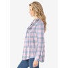 Woman Within Women's Plus Size Pintucked Flannel Shirt - 4 of 4
