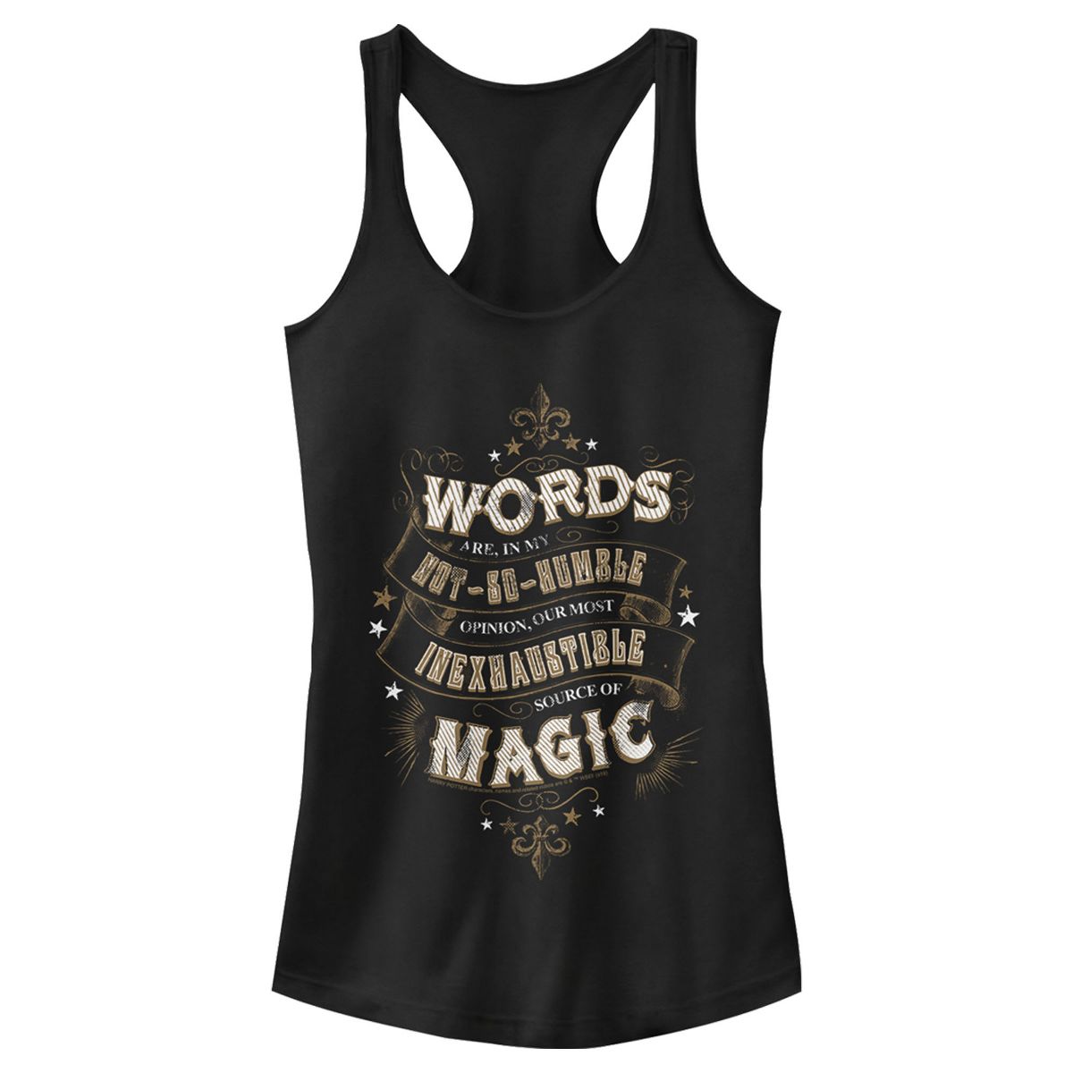 Juniors Womens Harry Potter Dumbledore Humble Wisdom Racerback Tank Top - thumbnail 6