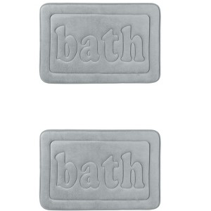 REGALWOVEN Memory Foam Water Absorbent Quick Dry Non-Skid Bottom Soft Bath Mats 2 Pcs - 1 of 4
