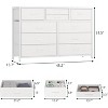 Jojoka 10 Drawer Dresser TV Stand with Non-Woven Organizer, Small TV/Media Stand with Metal Frame - 2 of 4