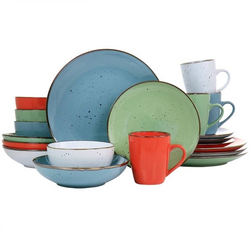 20pc Evelyn Round Stoneware Dinnerware Set - Elama : Target