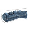 NicBex Modular Sectional Sofa,U-Shaped Chenille Couch with 5 Pillows for Living Room,Apartment,Office,No Assembly Require,Blue - 3 of 4