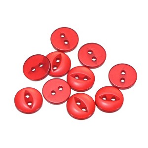 Unique Bargains Round Resin 2-Hole Fish Eye Craft Replacement Sewing Button 10 Pcs - 1 of 4
