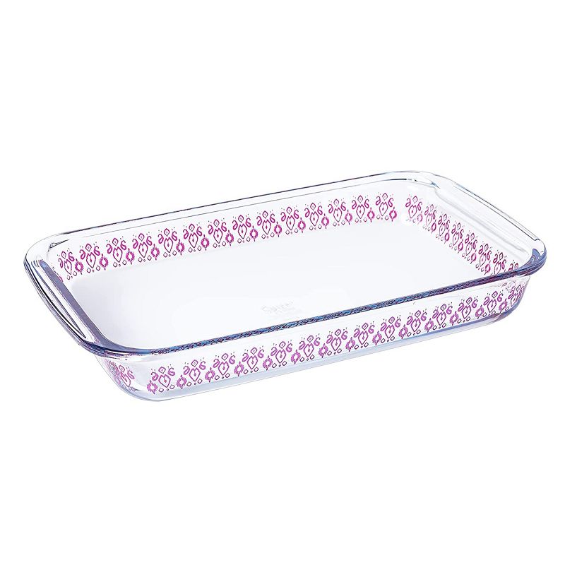 Spice By Tia Mowry 2.3 Quart Spicy Cloves Glass Rectangular Baker, 1 of 5