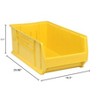 Quantum Storage Systems Hulk 30" Container, 29-7/8"L X 16-1/2"W X 11"H, Stackable, Polypropylene, Yellow, Made In Usa - 2 of 2