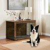 VisioGear Dog Kennel Furniture, Wooden Dog Crate End Table, Decorative Pet Crate Dog Cage for Large Indoor Use, Rustic Brown, 39"*26"*27" - 2 of 4