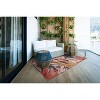 HomeStock Outdoor Washable Seagrove Orange & Cream 3' X 5', Machine Woven with Printed Designs, Coastal - 2 of 4