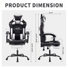 Ergonomic Gaming Chair with Massage and Footrest,High Back Adjustable PU Leather Reclining Swivel Chair-The Pop Home - 4 of 4