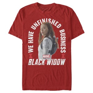 Men's Marvel Black Widow Business T-Shirt - 1 of 4