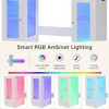 YONWAY 43.3" Makeup Vanity Desk with Mirro, with Drawers and Power Outlet, Large Dressing Table, RGB Cabinets for Bedroom - 2 of 4