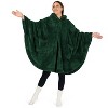 PAVILIA Fluffy Angel Wrap Hooded Blanket for Women Adult, Wearable Cozy Wrap Throw Faux Shearling Shawl Cape - 2 of 4