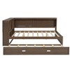 NicBex Wood Full Size Daybed with Storage Shelves,USB Ports,LED and Trundle for Bedroom,Living Room,Apartment - 4 of 4
