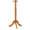 NAYSAYE Coat Hanger Freestanding Coat Rack with 11 Hooks and Hanger for Entryway Bedroom or Living Room, Brown, 20.75"*20.75"*74.75" - 4 of 4